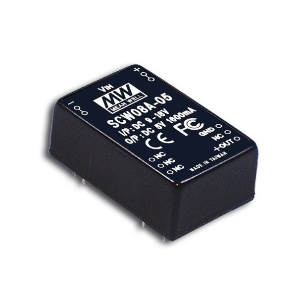 SCW08A-05 8W Regüleli Tek Çıkış DC-DC Converter