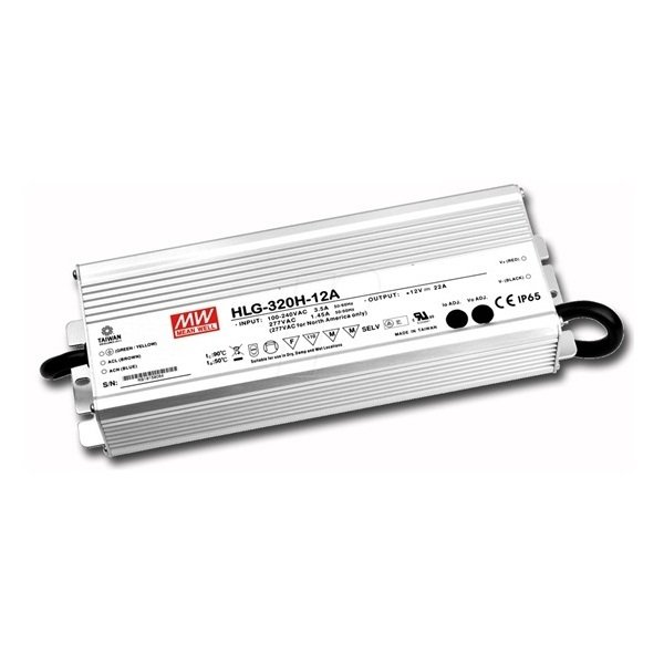 HLG-320H-12A 264W 12V/22.0A Sabit Voltaj Led Sürücü