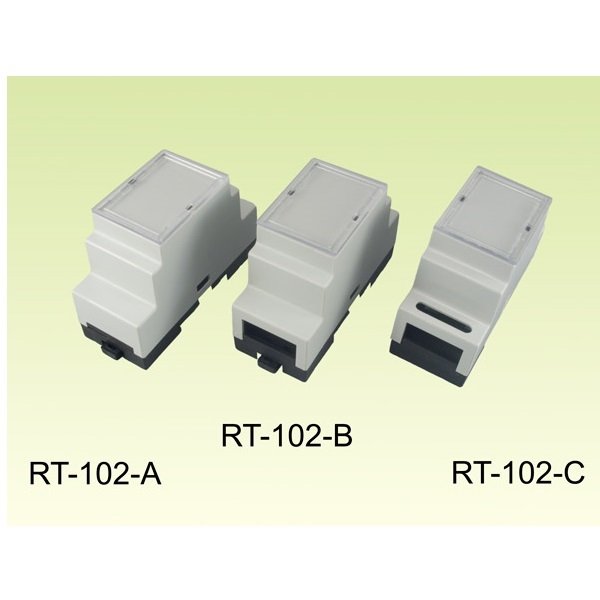 RT-102-A 35x86x59 mm (Klemens Çıkışı Kapalı) Ray Tipi Kutu