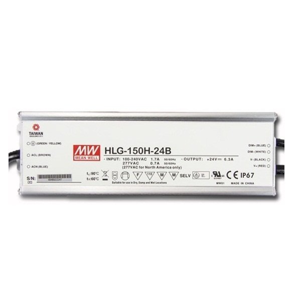 HLG-150H-24B 150W 24V/6.3A Sabit Voltaj Led Sürücü