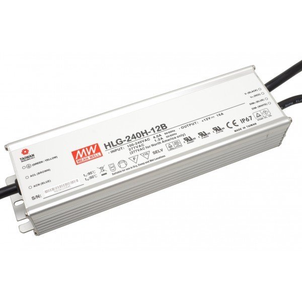 HLG-240H-12B 192W 12V/16.0A Sabit Voltaj Led Sürücü