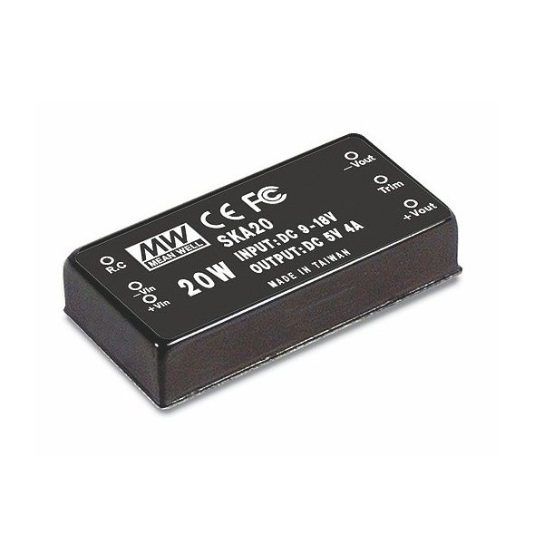 SKA-20B-12 20W Regüleli Tek Çıkış DC-DC Converter