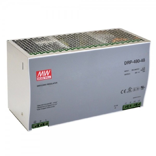 DRP-480-48 480W 48V/10,0A Monofaze Giriş SMPS
