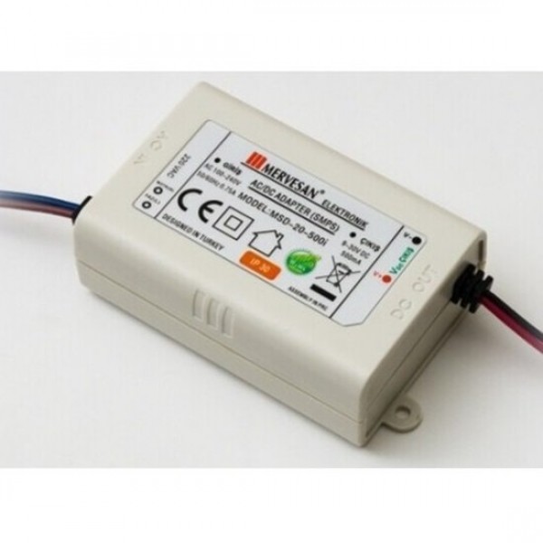 MSD-20-500İ 20W 3-30Vdc/500mA Sabit Akım IP30 Led Sürücü