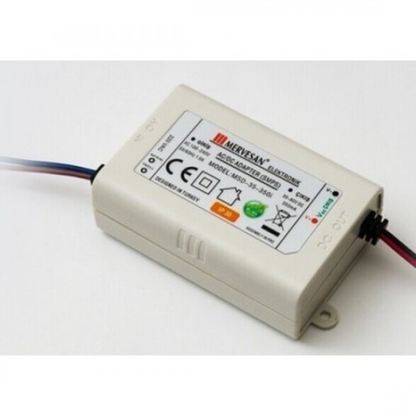 MSD-35-350İ 35W 30-80Vdc/350mA Sabit Akım IP30 Led Sürücü