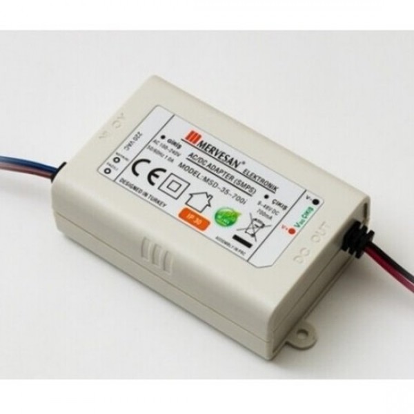 MSD-35-700İ 35W 9-48Vdc/700mA Sabit Akım IP30 Led Sürücü
