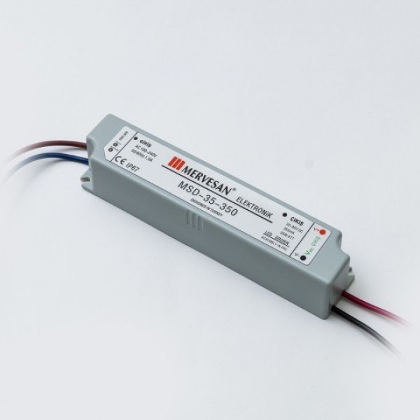 MSD-35-350 35W 30-80Vdc/350mA Sabit Akım IP67 Led Sürücü
