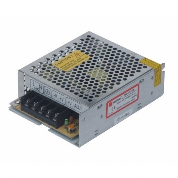 MS-60-12 60W 12Vdc/5A Metal Kasa AC/DC IP37 Adaptör