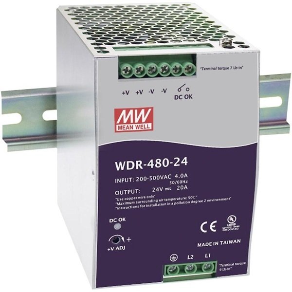 WDR-480-24 480W 24V/20.0A Ray Tipi SMPS