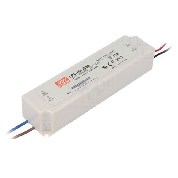 LPC-60-1050 50W 9~48V/1050mA Sabit Akım Led Sürücü