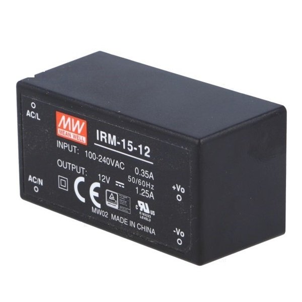 IRM-15-12 15W 12VDC/1.25Amp Power Modül Serisi